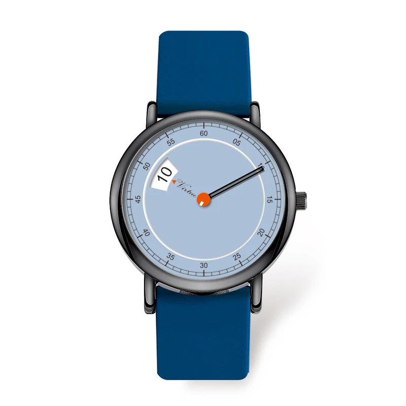 Montre minimaliste ultra-fine unisexe, mouvement à quartz